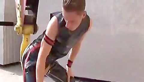 Sexy young girl with a big cock