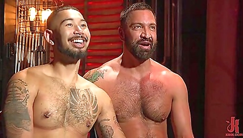 Masked andi upclose willi with a foot-d davis